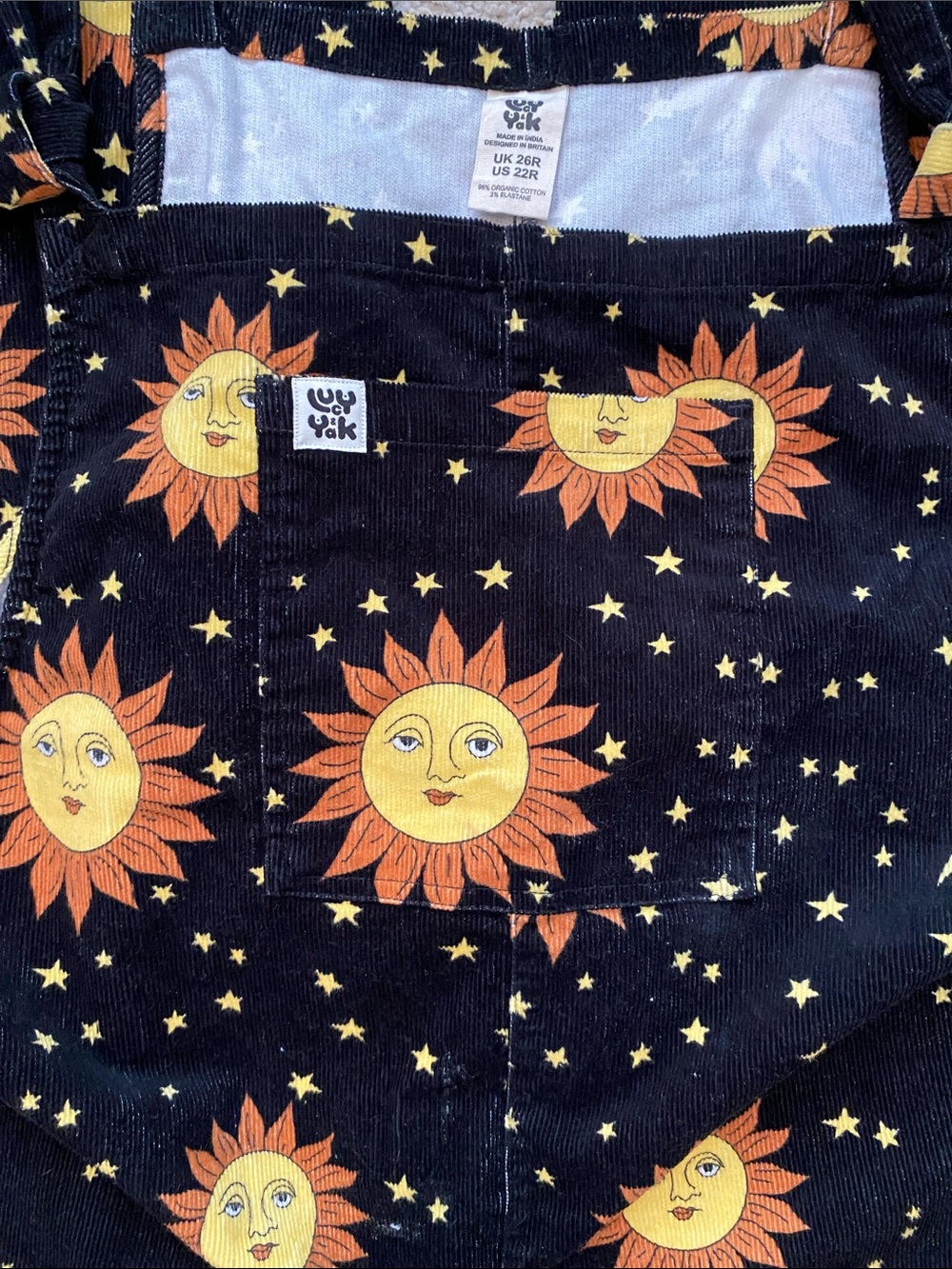 Lucy & Yak Orion Corduroy Overalls. Size 22.